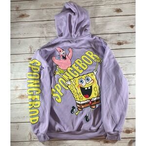 Small Nickelodeon‎ SpongeBob & Patrick Pullover Hoodie Purple Sweatshirt